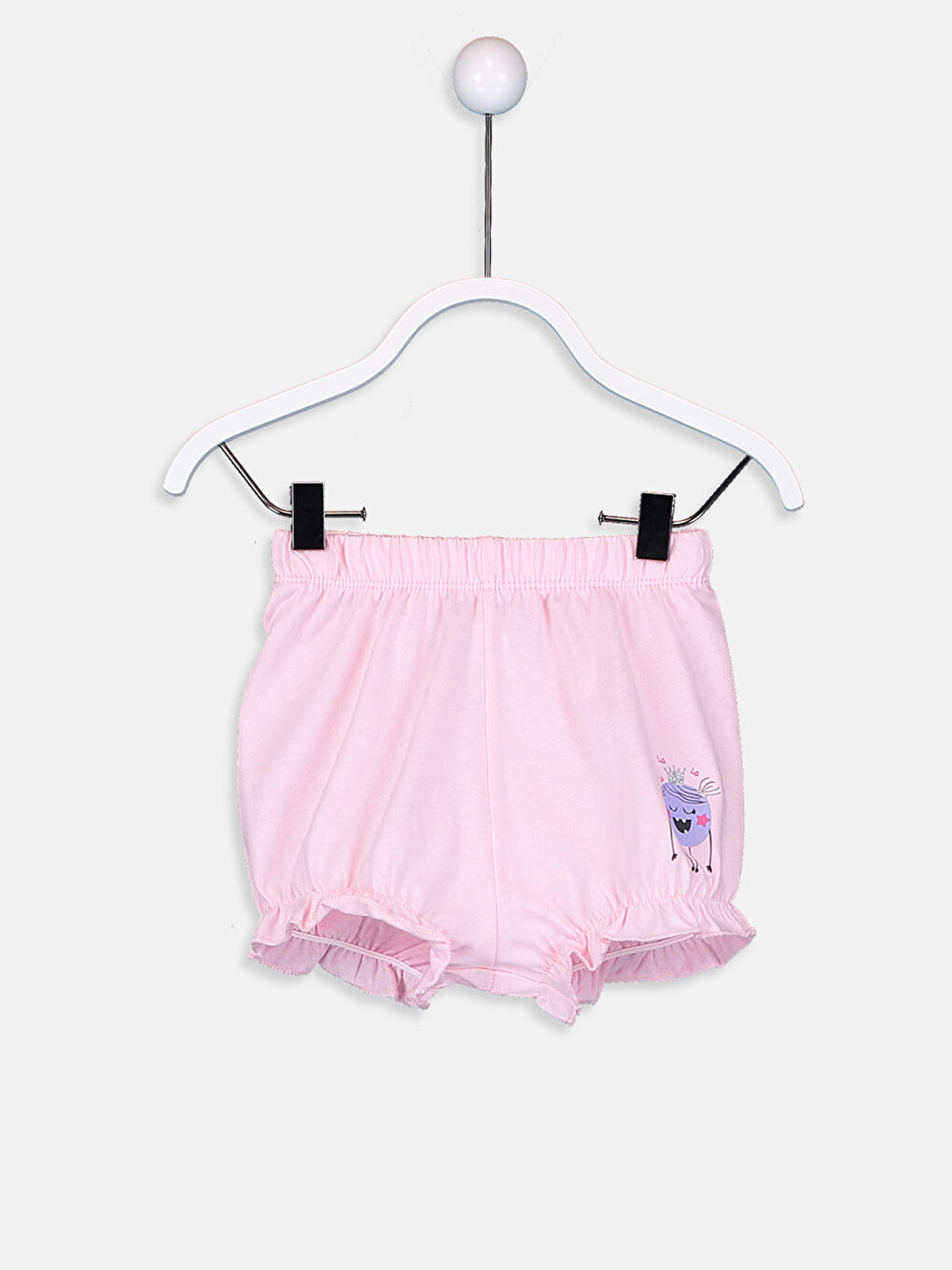 Beyaz Beli ve Paçası Lastikli Kız Bebek Pijama Alt 2'li-2