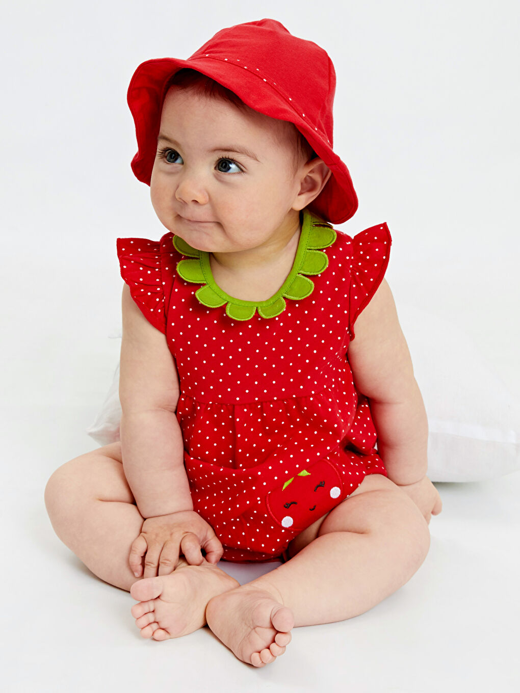 Комбінезони для дівчаток з круглим вирізом горловини, довгим рукавом та принтом