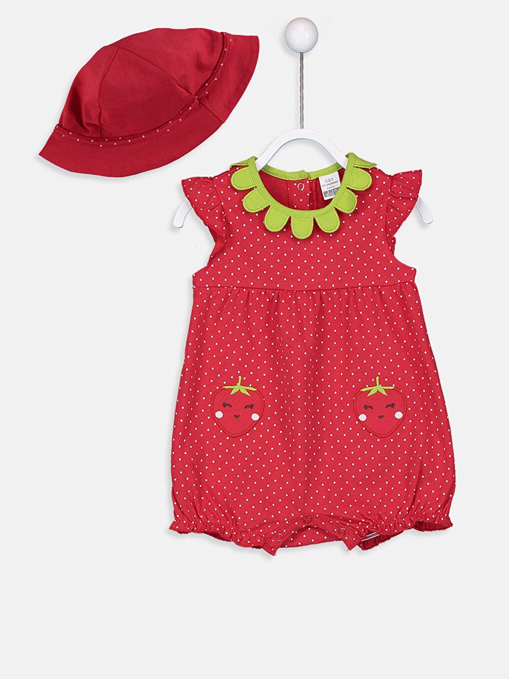 Комбінезони для дівчаток з круглим вирізом горловини, довгим рукавом та принтом-1