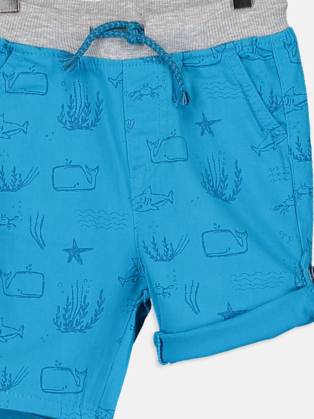 Turkuaz Standart Kalıp Erkek Bebek Şort-3