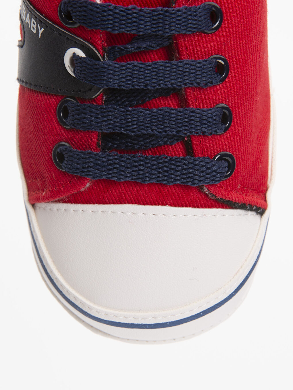 Kırmızı Erkek Bebek Yürüme Öncesi Ev Ayakkabısı-4