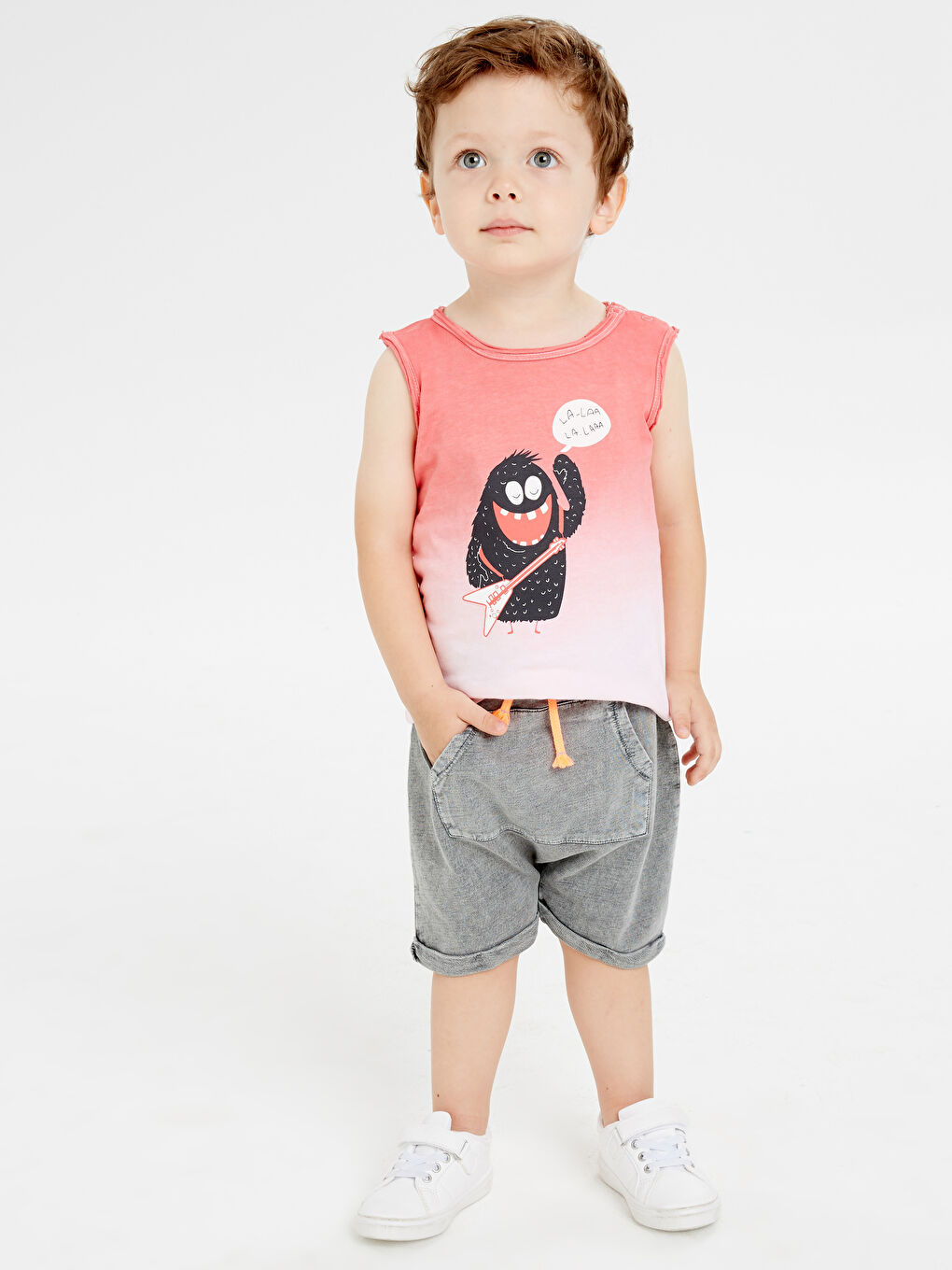 Beyaz Bisiklet Yaka Erkek Bebek Atlet