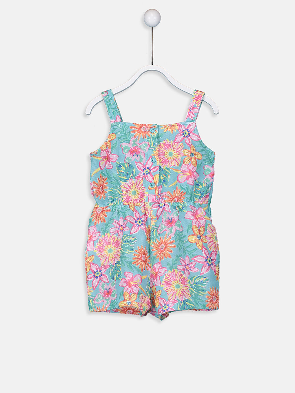 Turkuaz Baskılı Tulum-1