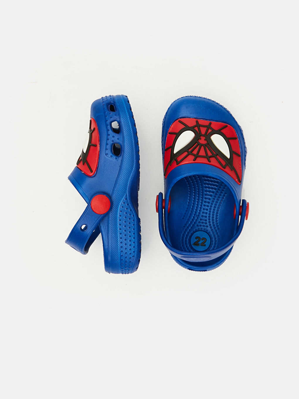 Mavi Erkek Bebek Spiderman Lisanslı Patchli Plaj Sandaleti-1