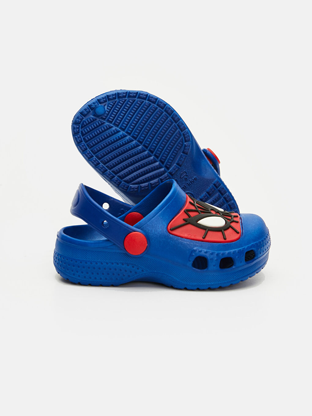 Mavi Erkek Bebek Spiderman Lisanslı Patchli Plaj Sandaleti-2