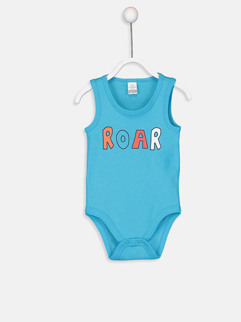 Turkuaz Erkek Bebek Pamuklu Çıt Çıtlı Body 2'li-2