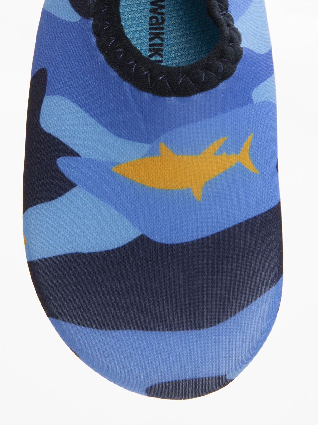 Mavi Erkek Bebek Baskılı Triko Deniz Ayakkabısı-4