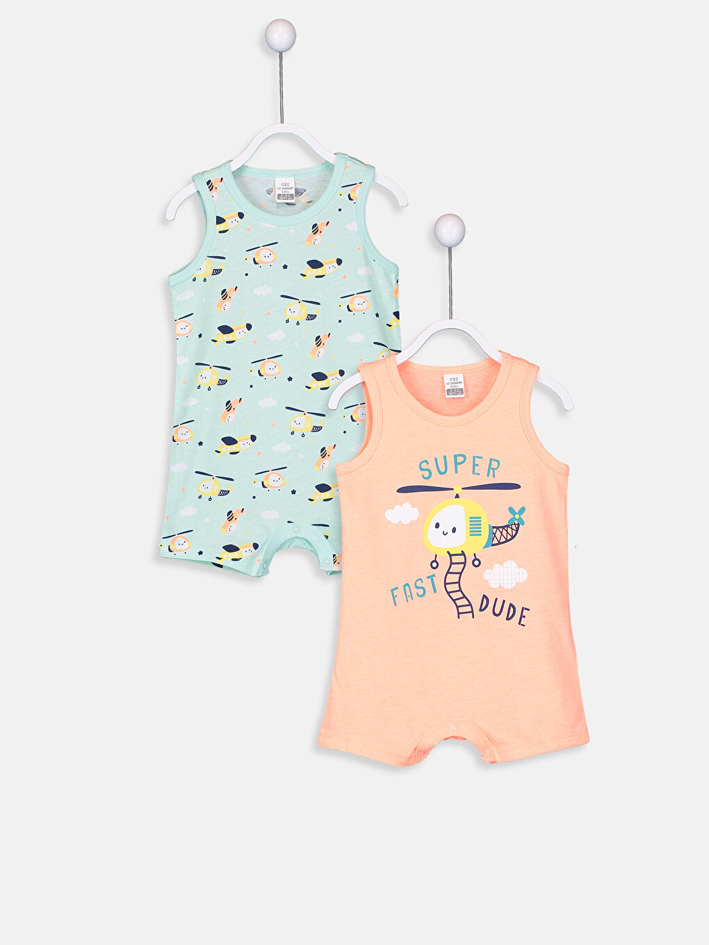 2-pack Baby Boy’s Printed Cotton Jumpsuit