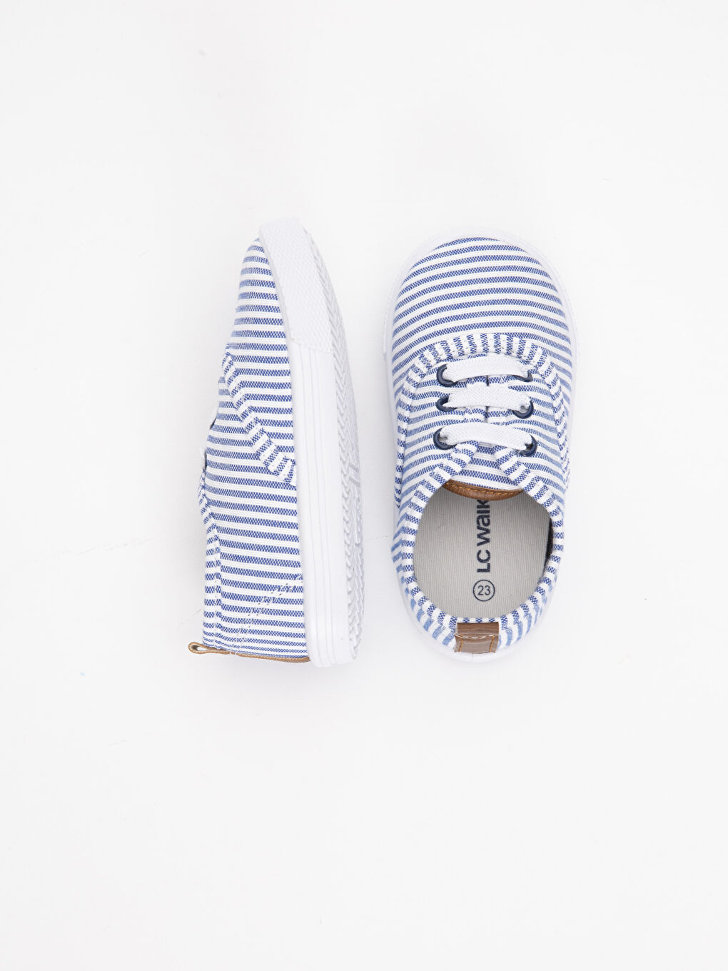 Beyaz Erkek Bebek Günlük Bez Ayakkabı-1