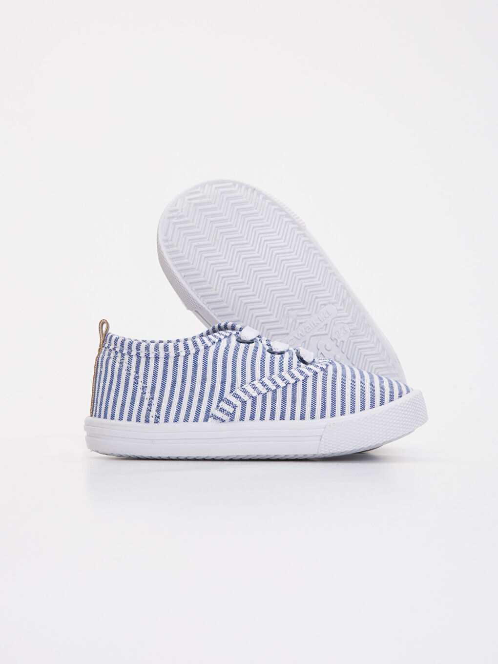 Beyaz Erkek Bebek Günlük Bez Ayakkabı-2