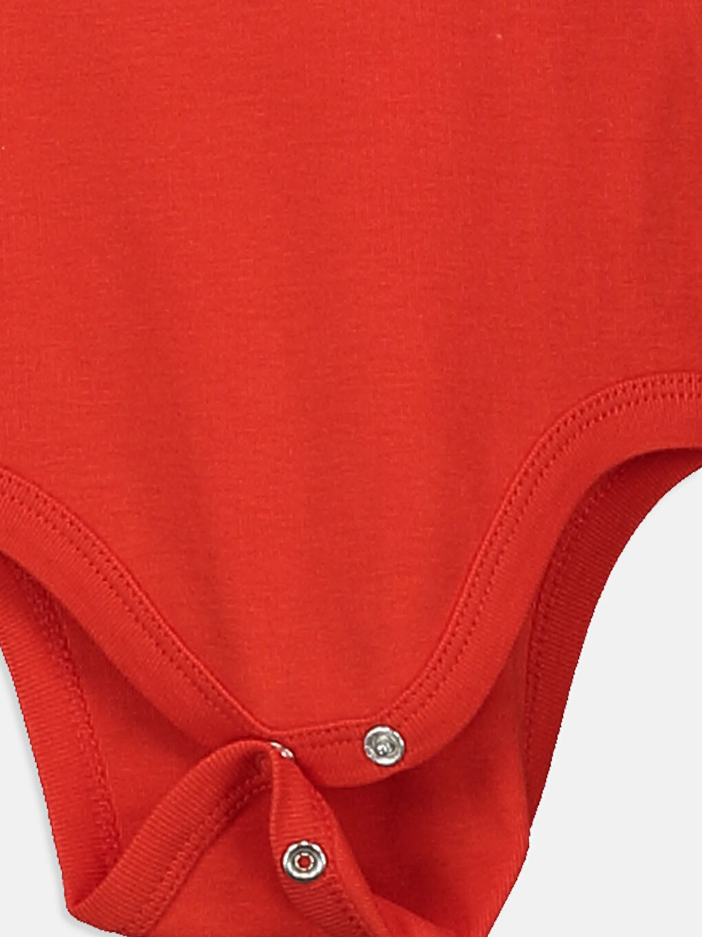 Kırmızı Bisiklet Yaka Kısa Kollu Kız Bebek Çıtçıtlı Bodysuit 2'li-5