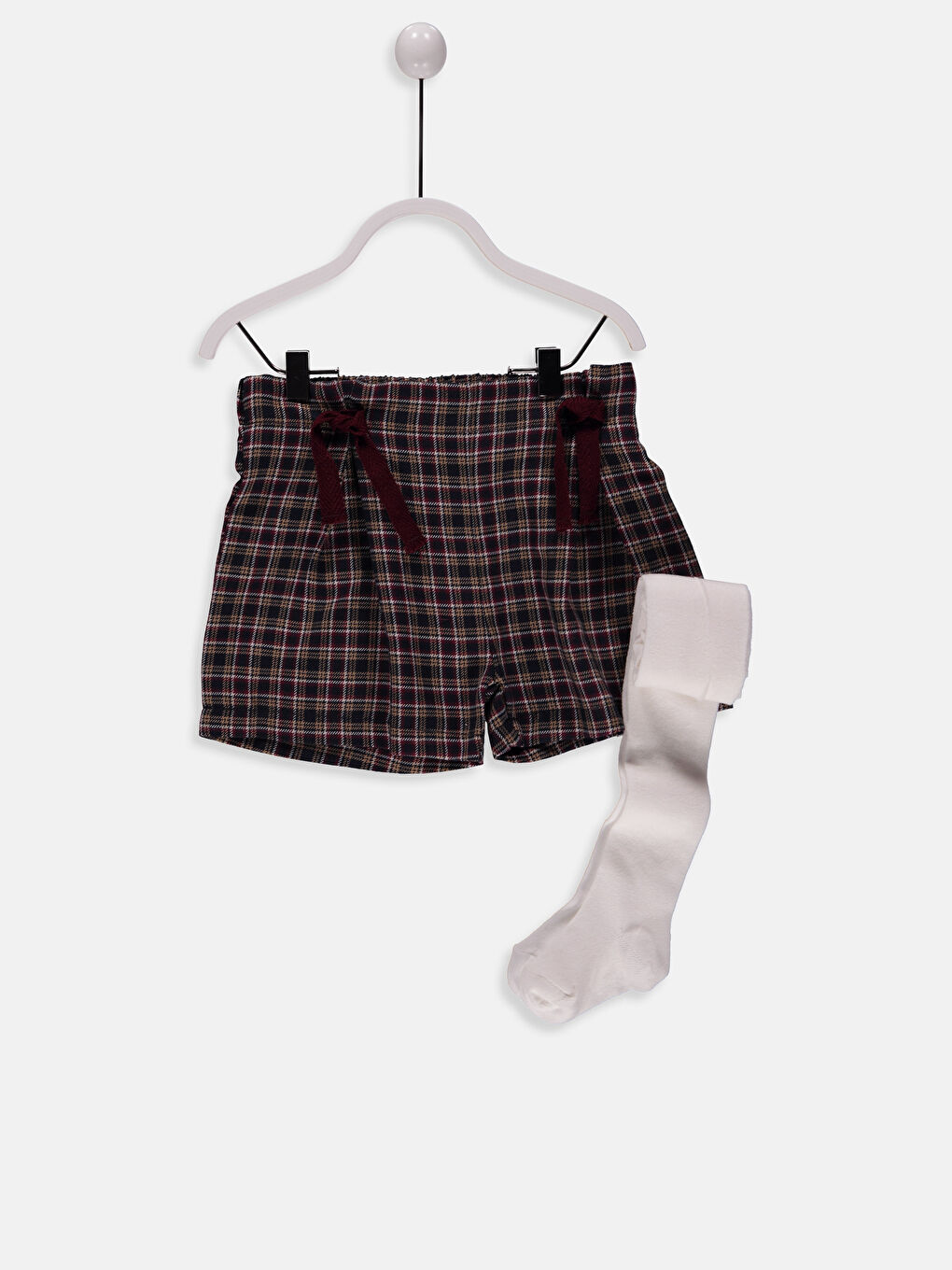 Açık Lacivert Ekoseli Şort