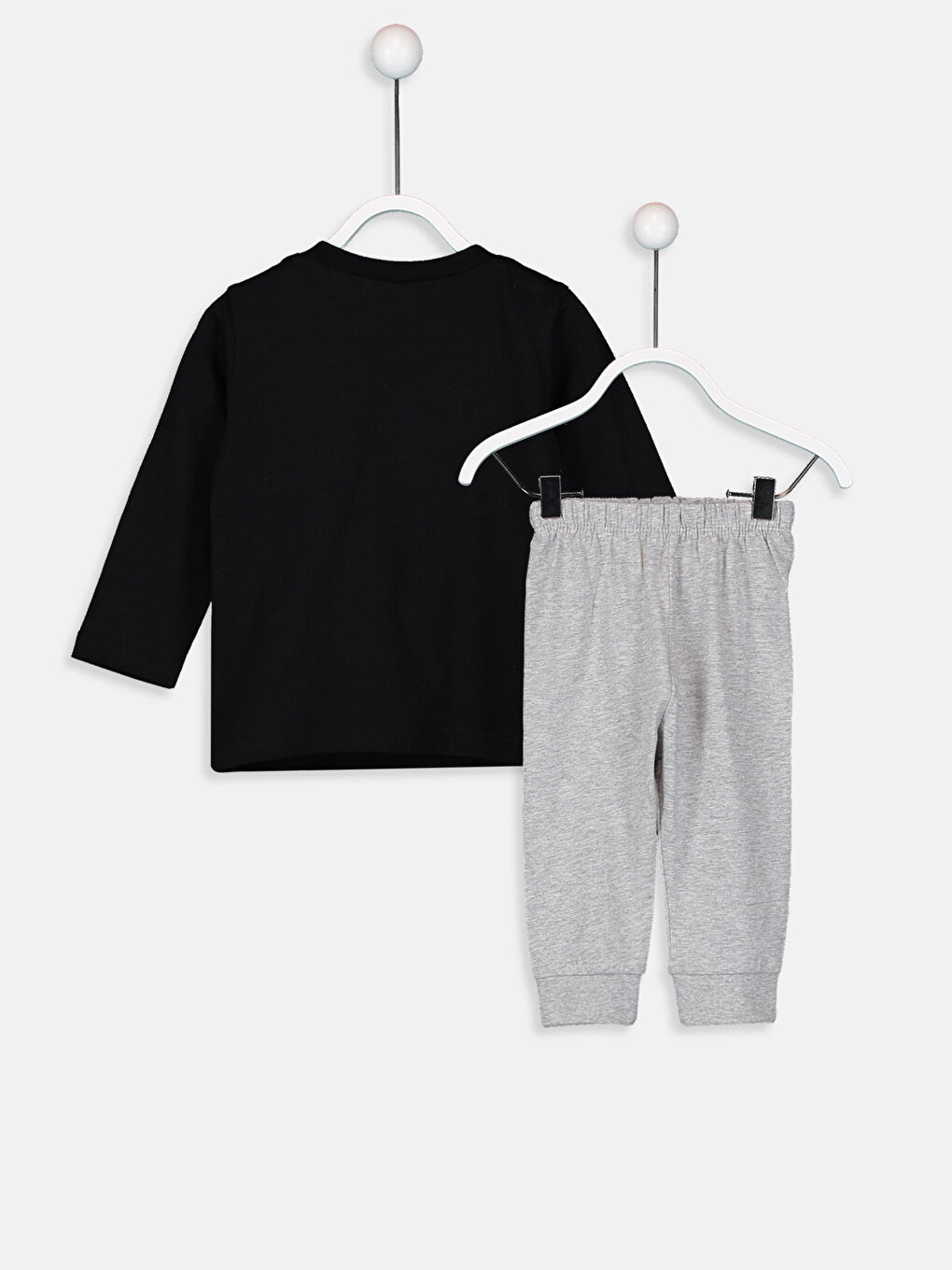 Siyah Erkek Bebek Pamuklu Pijama Takımı-2