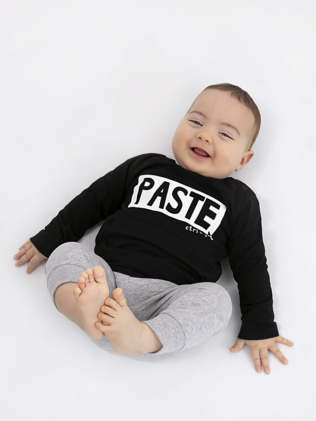 Siyah Erkek Bebek Pamuklu Pijama Takımı