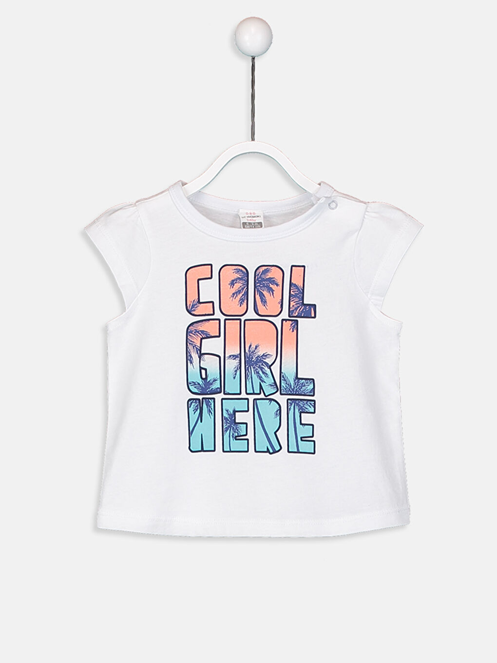 Beyaz Bisiklet Yaka Kısa Kol Baskılı Kız Bebek Pijama Takımı-3