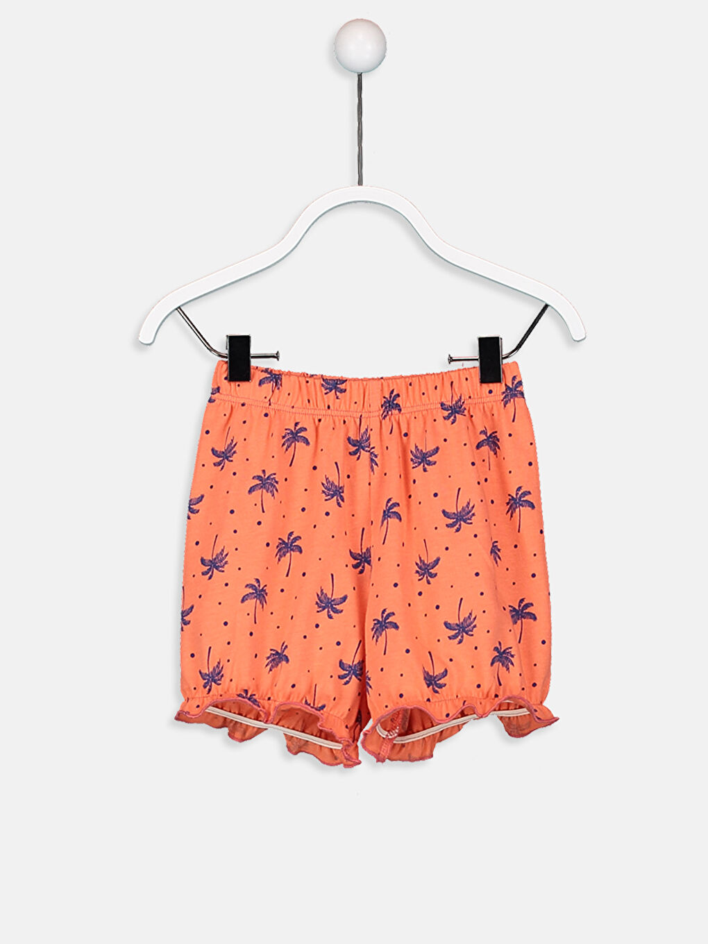 Beyaz Bisiklet Yaka Kısa Kol Baskılı Kız Bebek Pijama Takımı-4