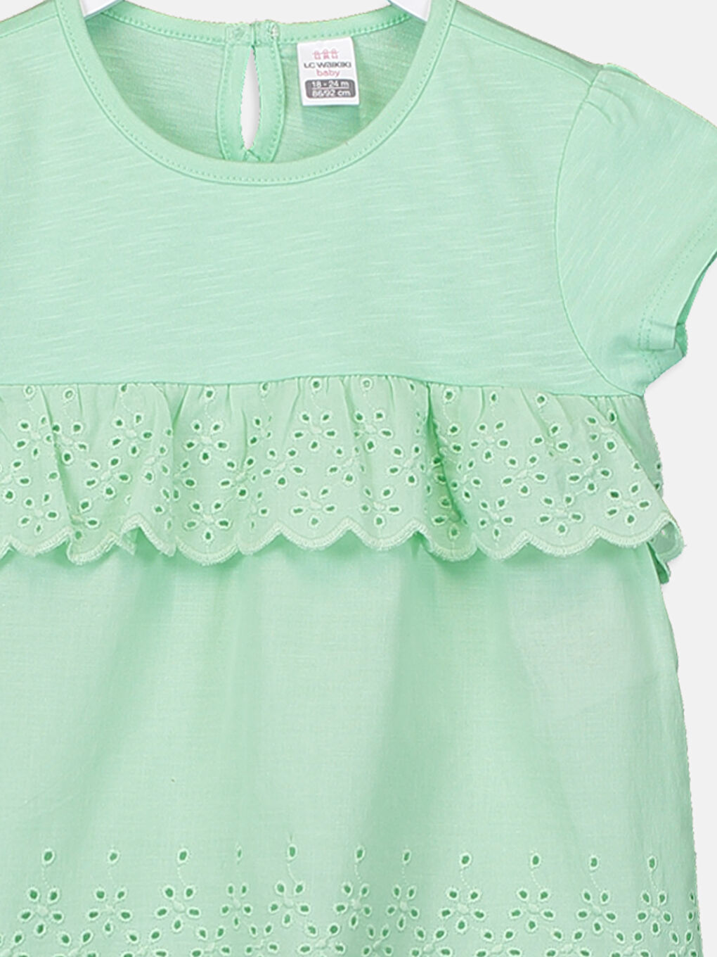 تي شيرت اخضر طفلة صغيرة-2