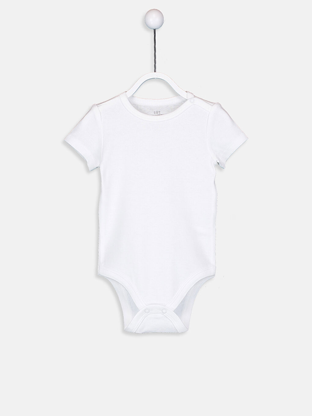 Beyaz Erkek Bebek Pamuklu Çıt Çıtlı Body