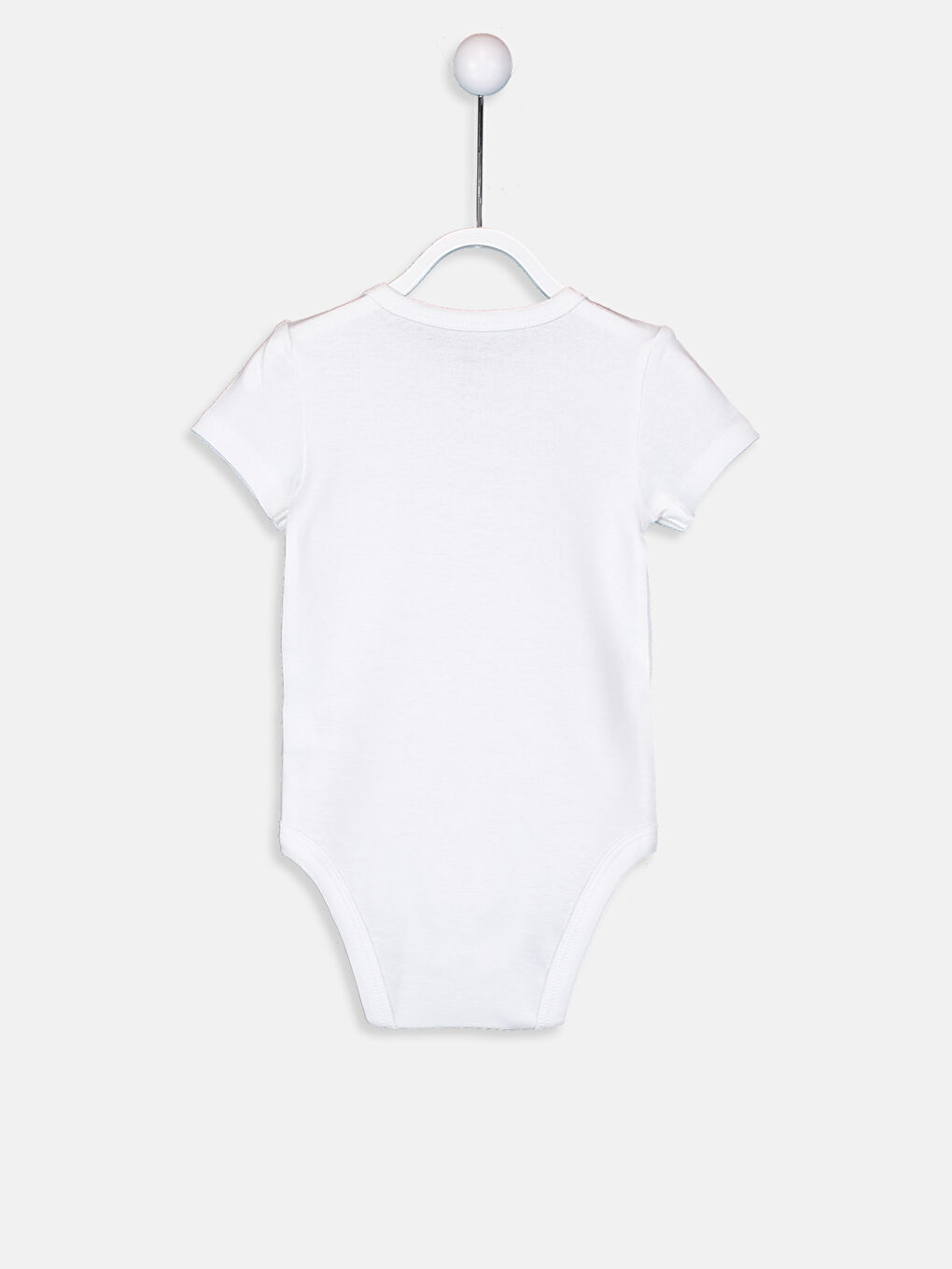 Beyaz Erkek Bebek Pamuklu Çıt Çıtlı Body-1