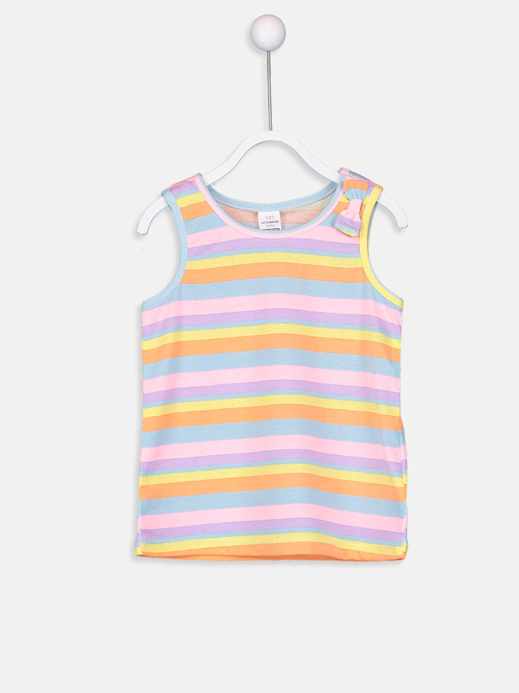 Pembe Bisiklet Yaka Kız Bebek Atlet 2'li-2