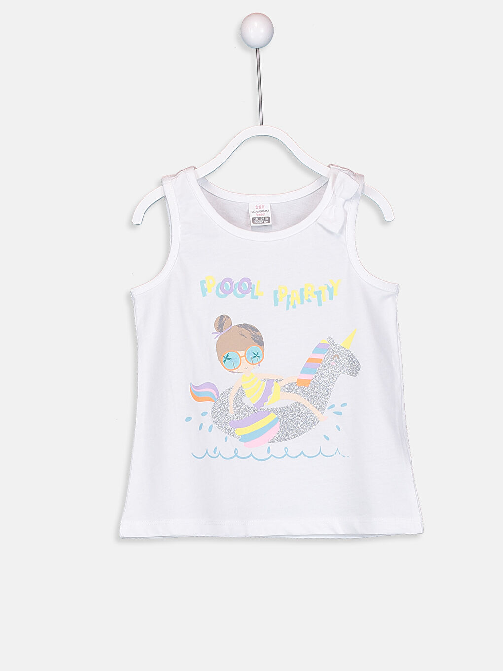 Pembe Bisiklet Yaka Kız Bebek Atlet 2'li-3