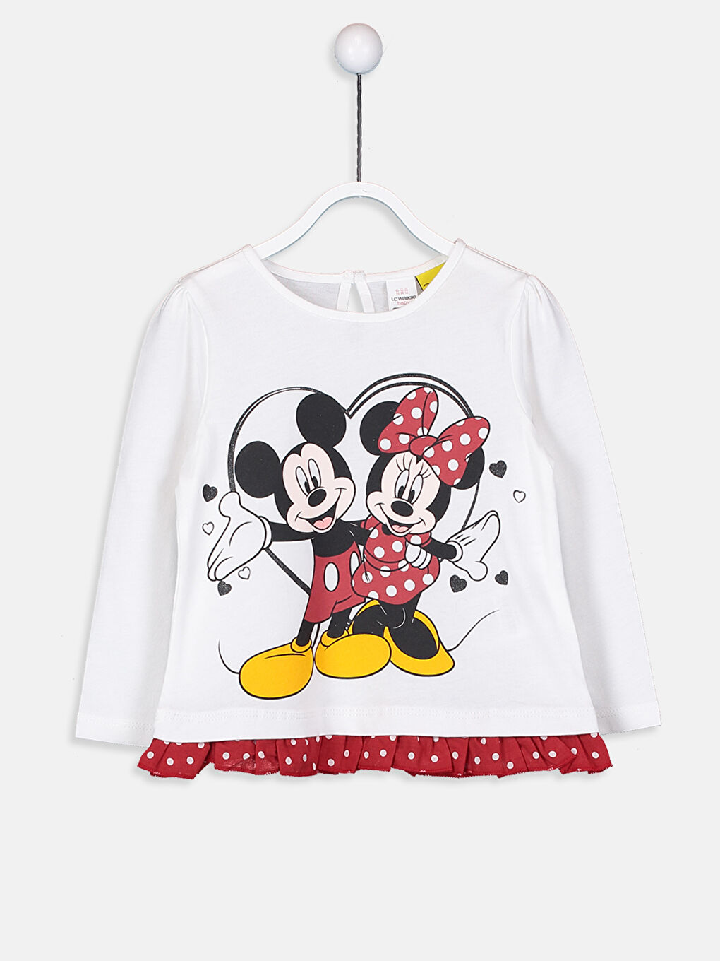 Baby Girl's Mickey and Minnie Mouse Printed T-Shirt-1