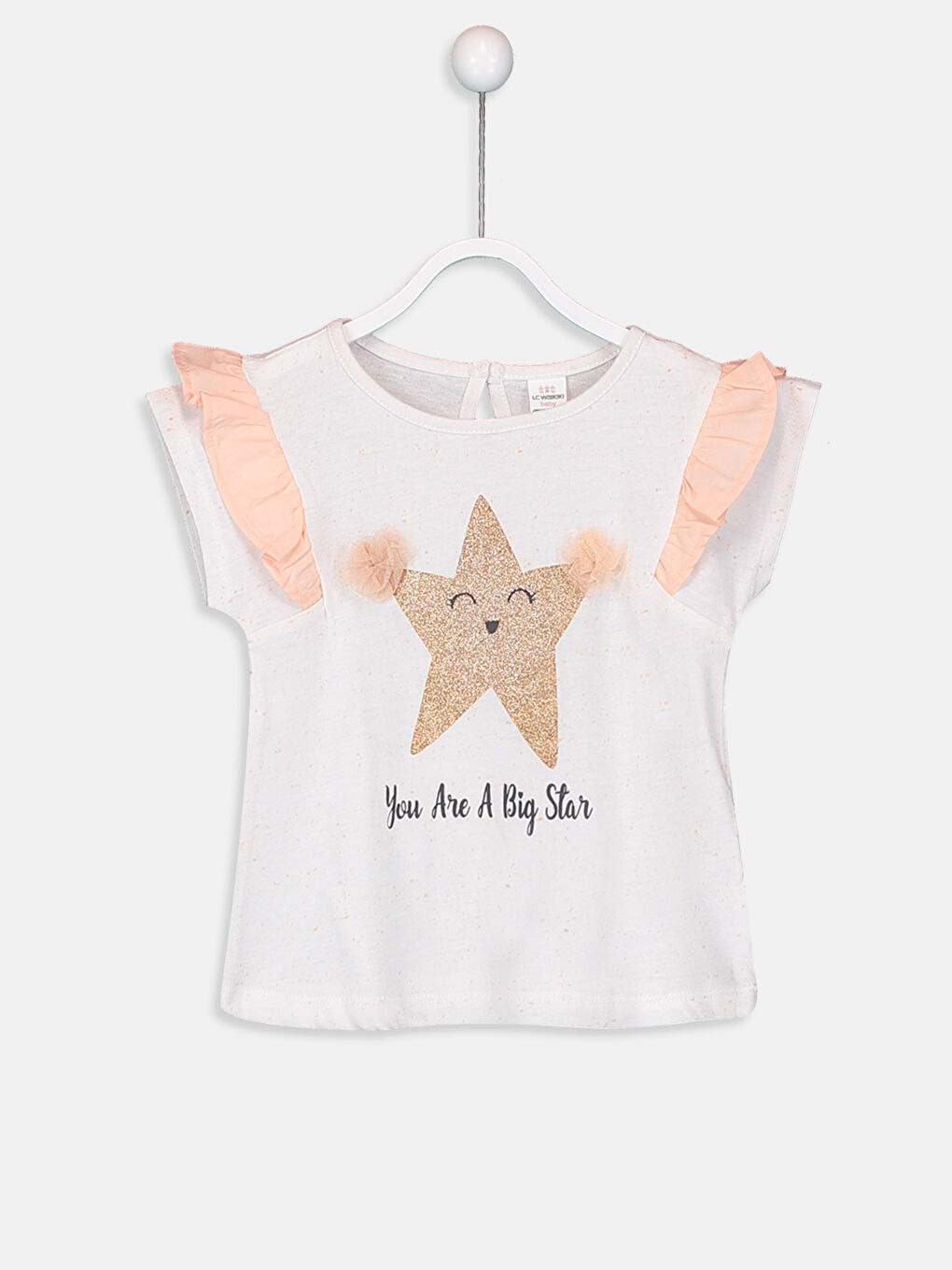 Crew Neck Short Sleeve Baby Girls' T-Shirt