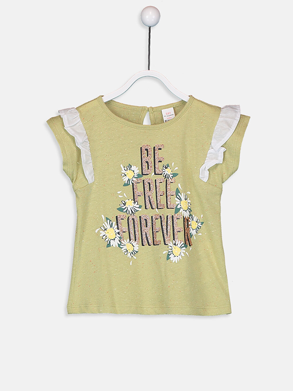 Футболка с круглым вырезом и коротким рукавом для малышек девочек