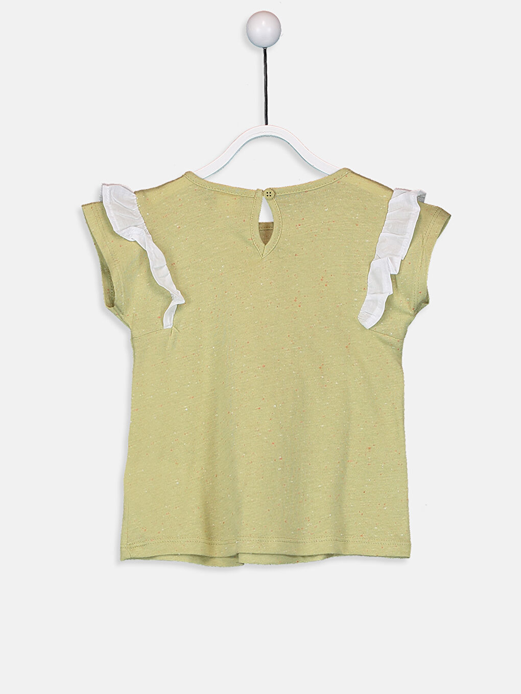 Футболка с круглым вырезом и коротким рукавом для малышек девочек-1