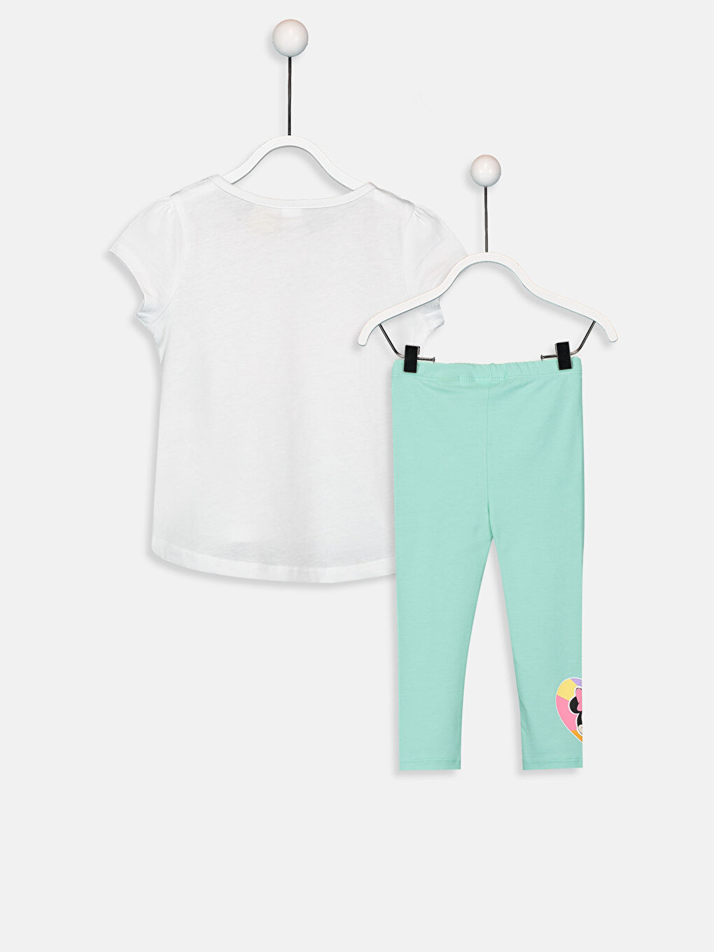 طقم أطفال بناتي ليقينز مع تيشيرت بطبعة ديزني-2