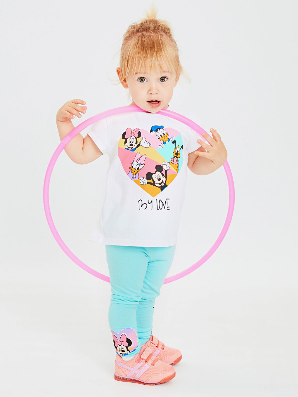طقم أطفال بناتي ليقينز مع تيشيرت بطبعة ديزني