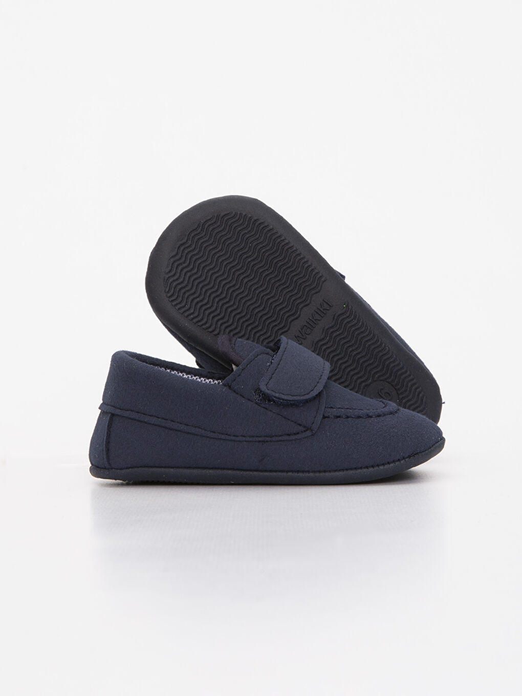 Lacivert Erkek Bebek Cırt Cırtlı Yürüme Öncesi Ev Ayakkabısı-2