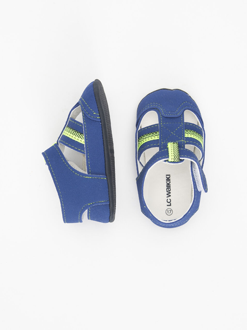 Mavi Erkek Bebek Cırt Cırtlı Yürüme Öncesi Ayakkabı-1