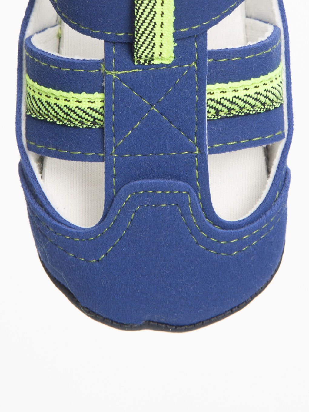 Mavi Erkek Bebek Cırt Cırtlı Yürüme Öncesi Ayakkabı-4