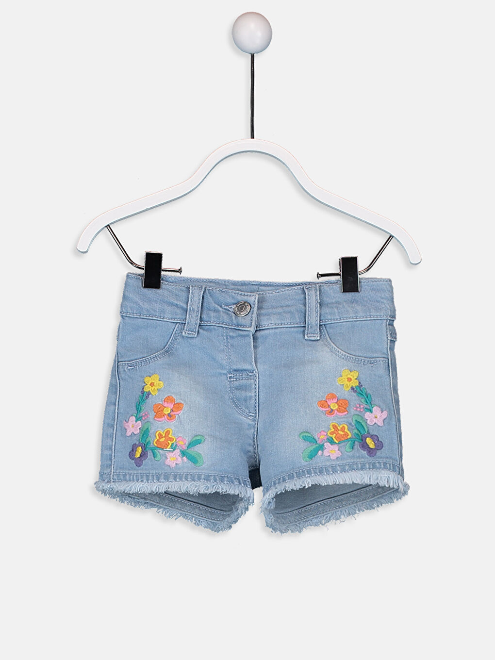 İndigo Rahat Kalıp Kız Bebek Jean Şort