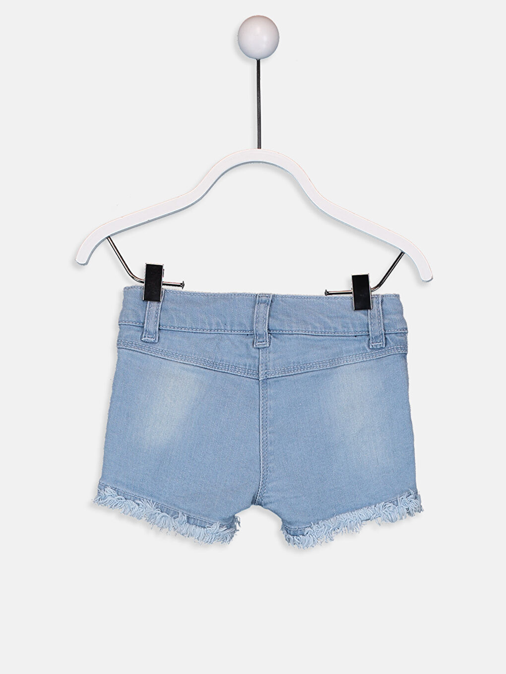 İndigo Rahat Kalıp Kız Bebek Jean Şort-1