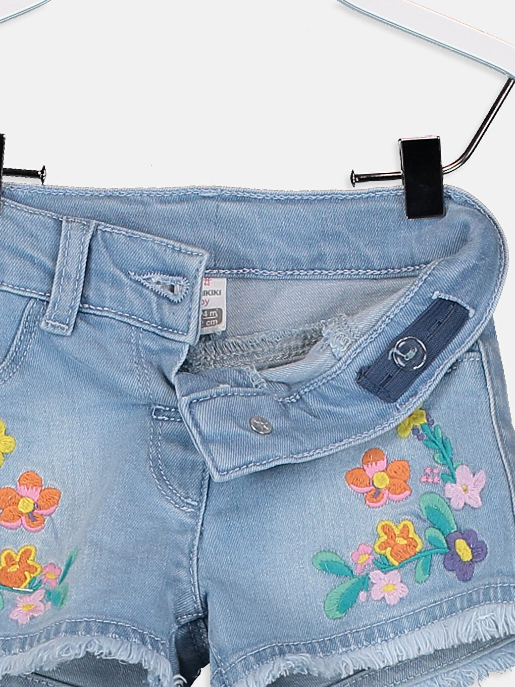 İndigo Rahat Kalıp Kız Bebek Jean Şort-2