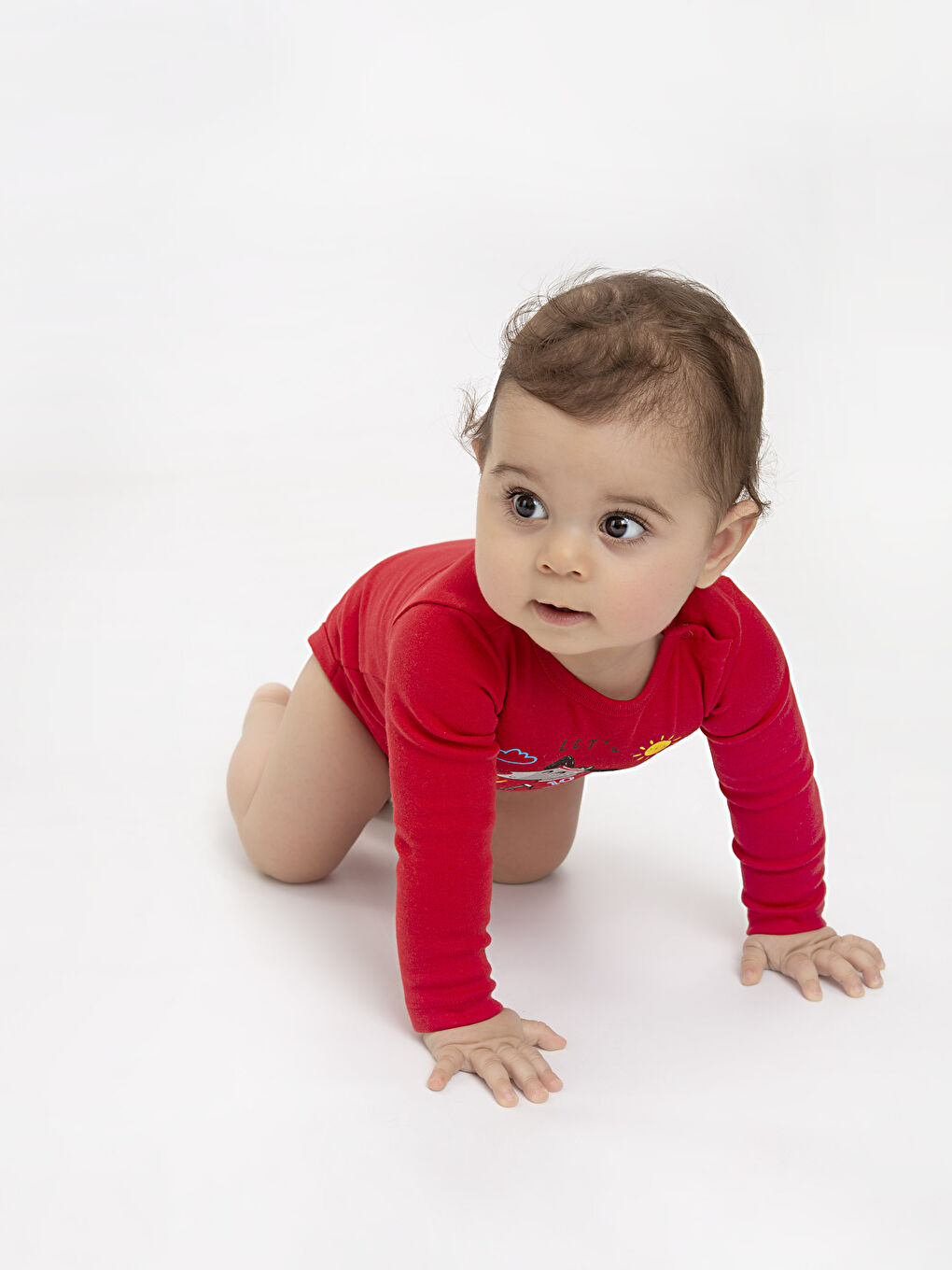 Kırmızı Erkek Bebek Pamuklu Çıt Çıtlı Body 2'li