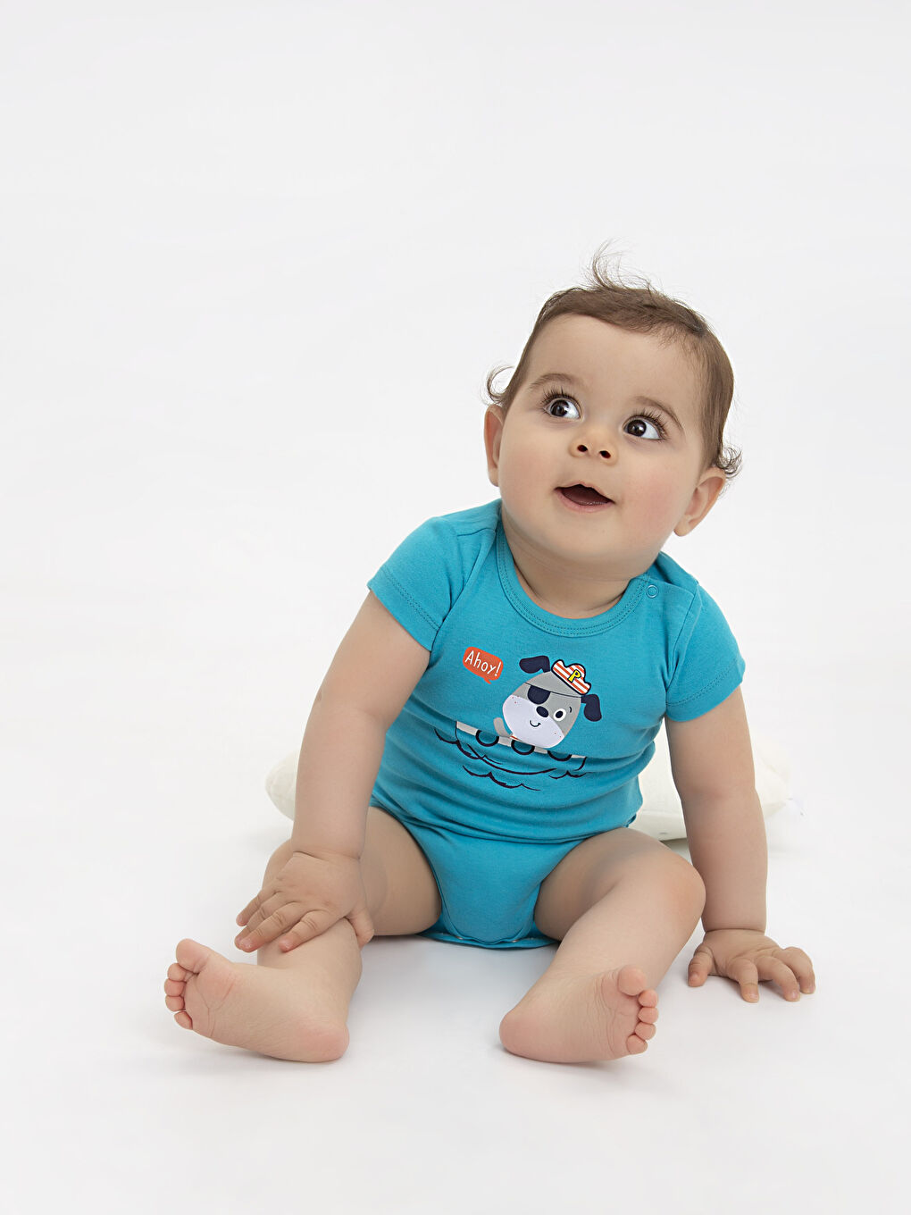 Beyaz Erkek Bebek Çıtçıtlı Body 2'li