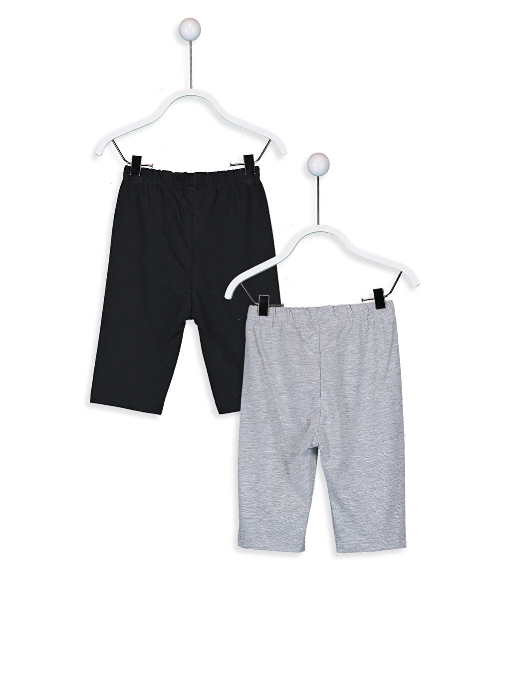 Beyaz Erkek Bebek Pijama Alt 2'li-1