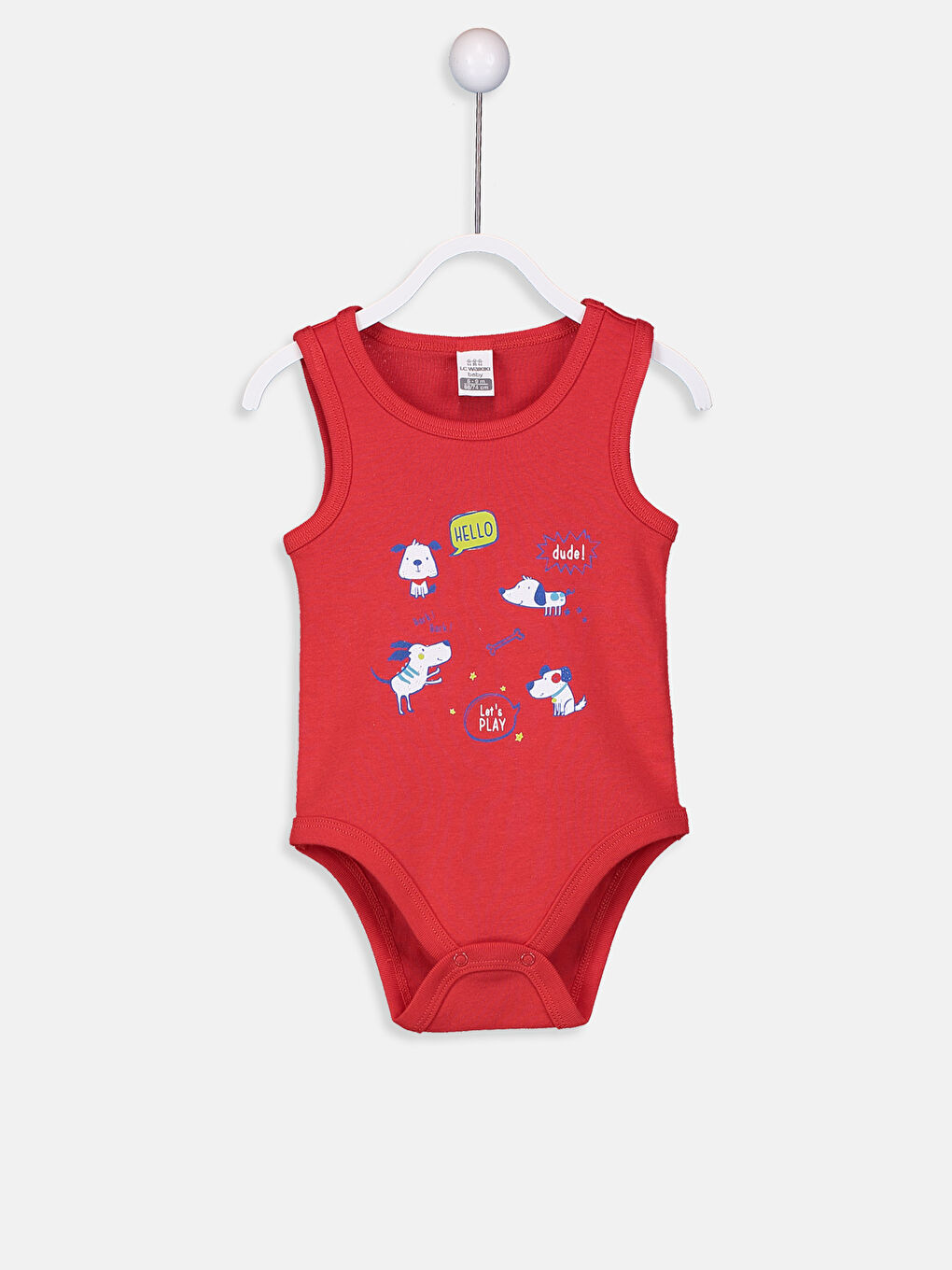 Kırmızı Erkek Bebek Çıtçıtlı Body 2'li-3