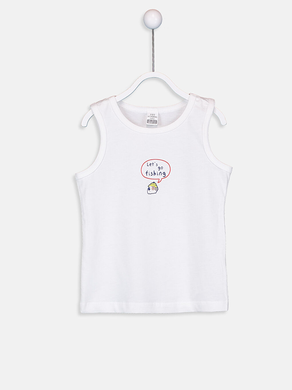 Beyaz Erkek Bebek Baskılı Pamuklu Atlet 2'li-3