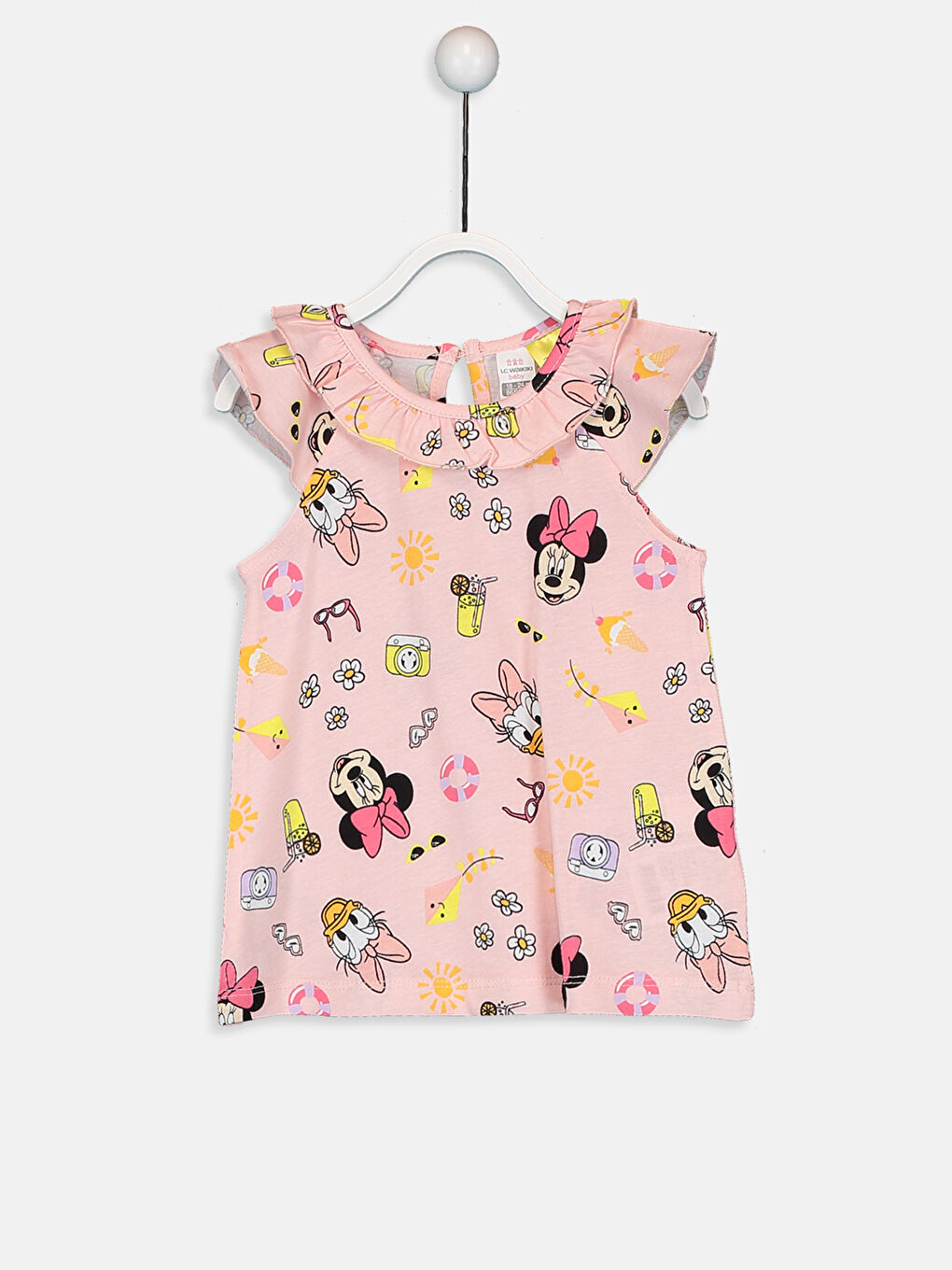 قميص داخلي بدون أكمام مطبوع ديزني للبنات الرضع