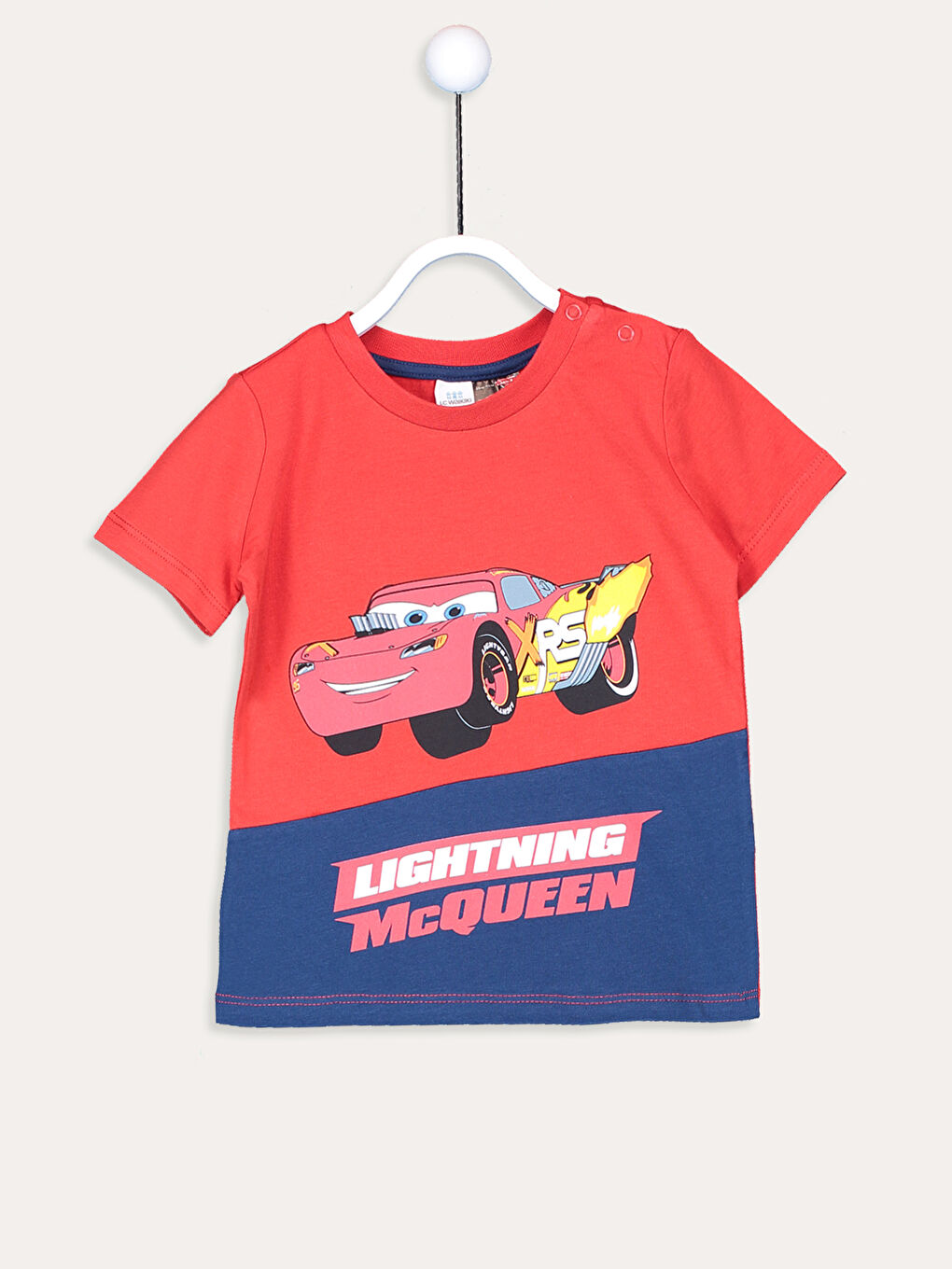 Kırmızı Bisiklet Yaka Kısa Kollu Erkek Bebek Tişört