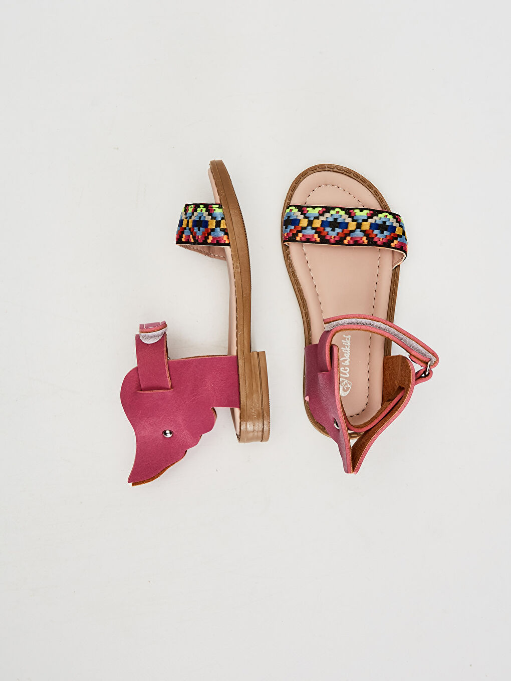 حذاء مفتوح فوشيا طفلة صغيرة-1