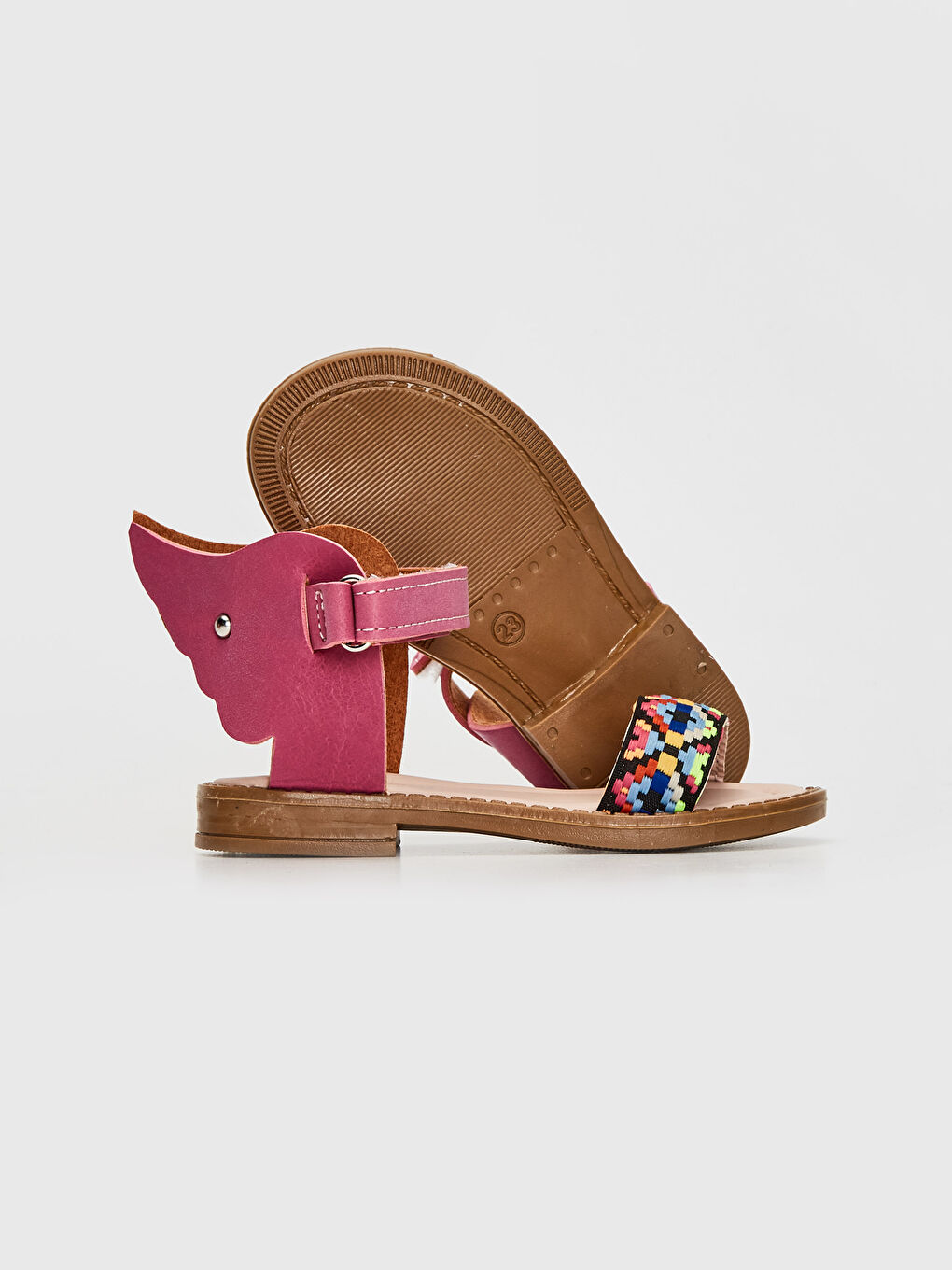 حذاء مفتوح فوشيا طفلة صغيرة-2