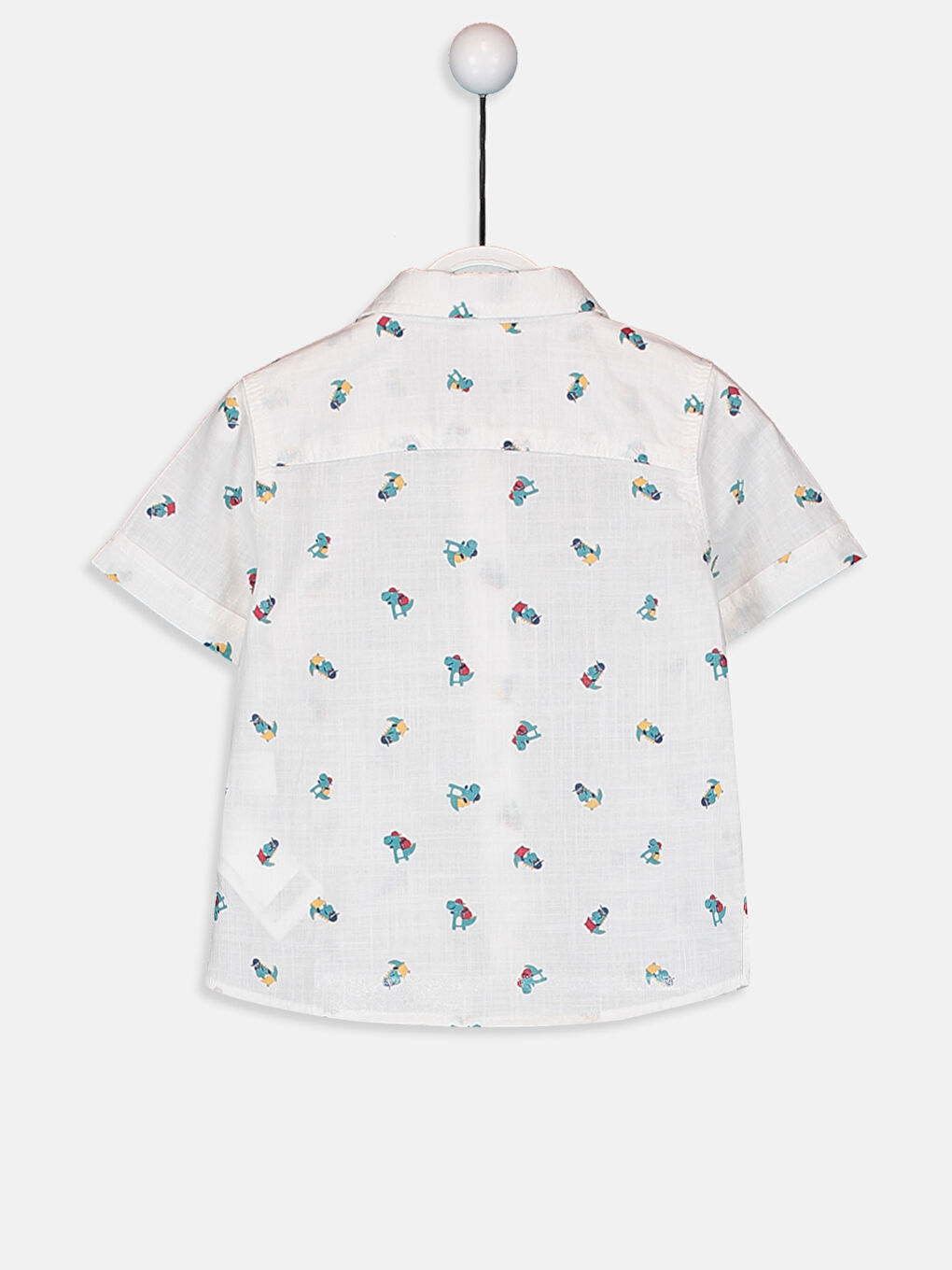 Yeşil Kısa Kollu Erkek Bebek Gömlek-2