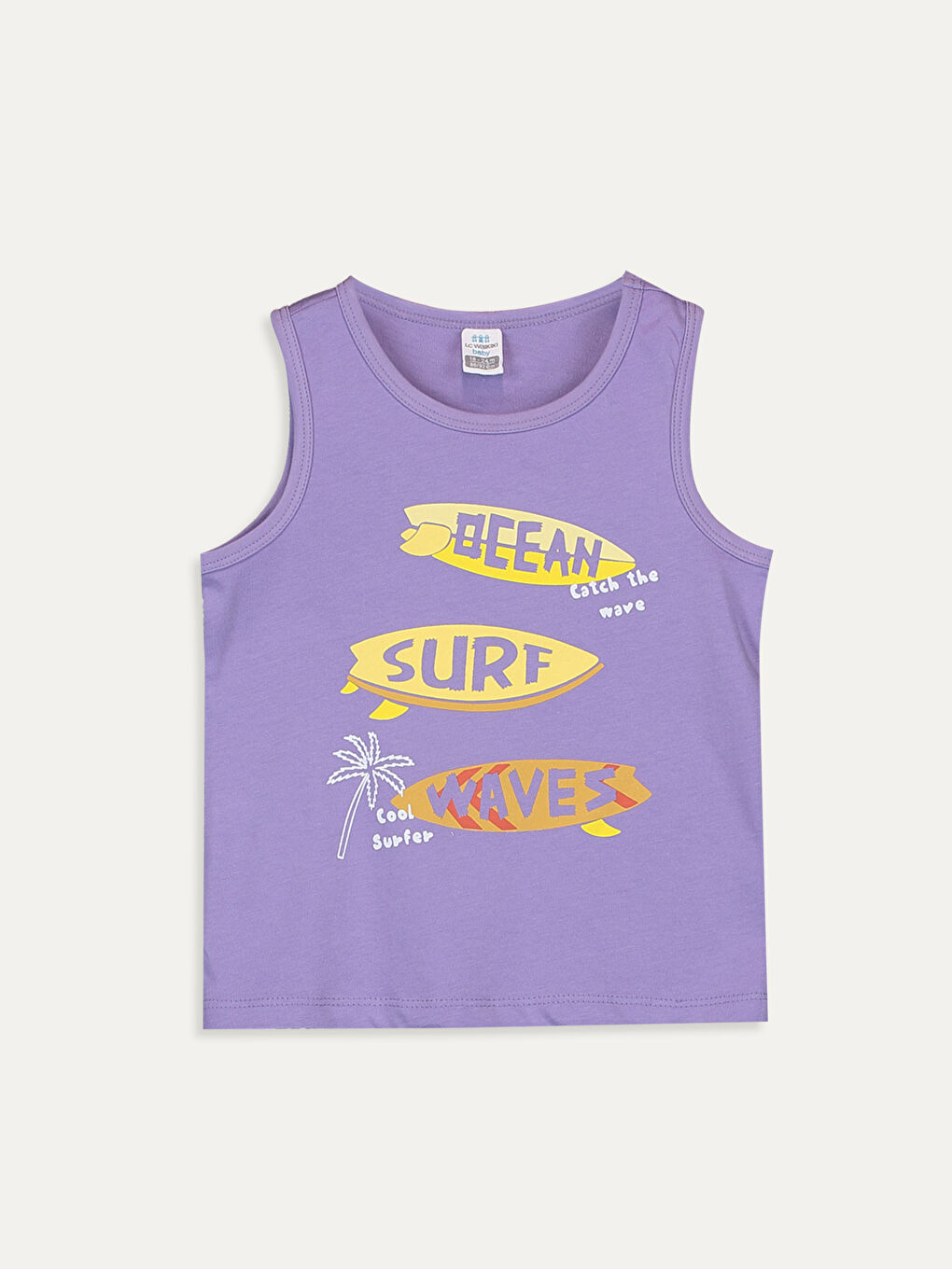 Crew Neck Short Sleeved Baby Boy Singlet