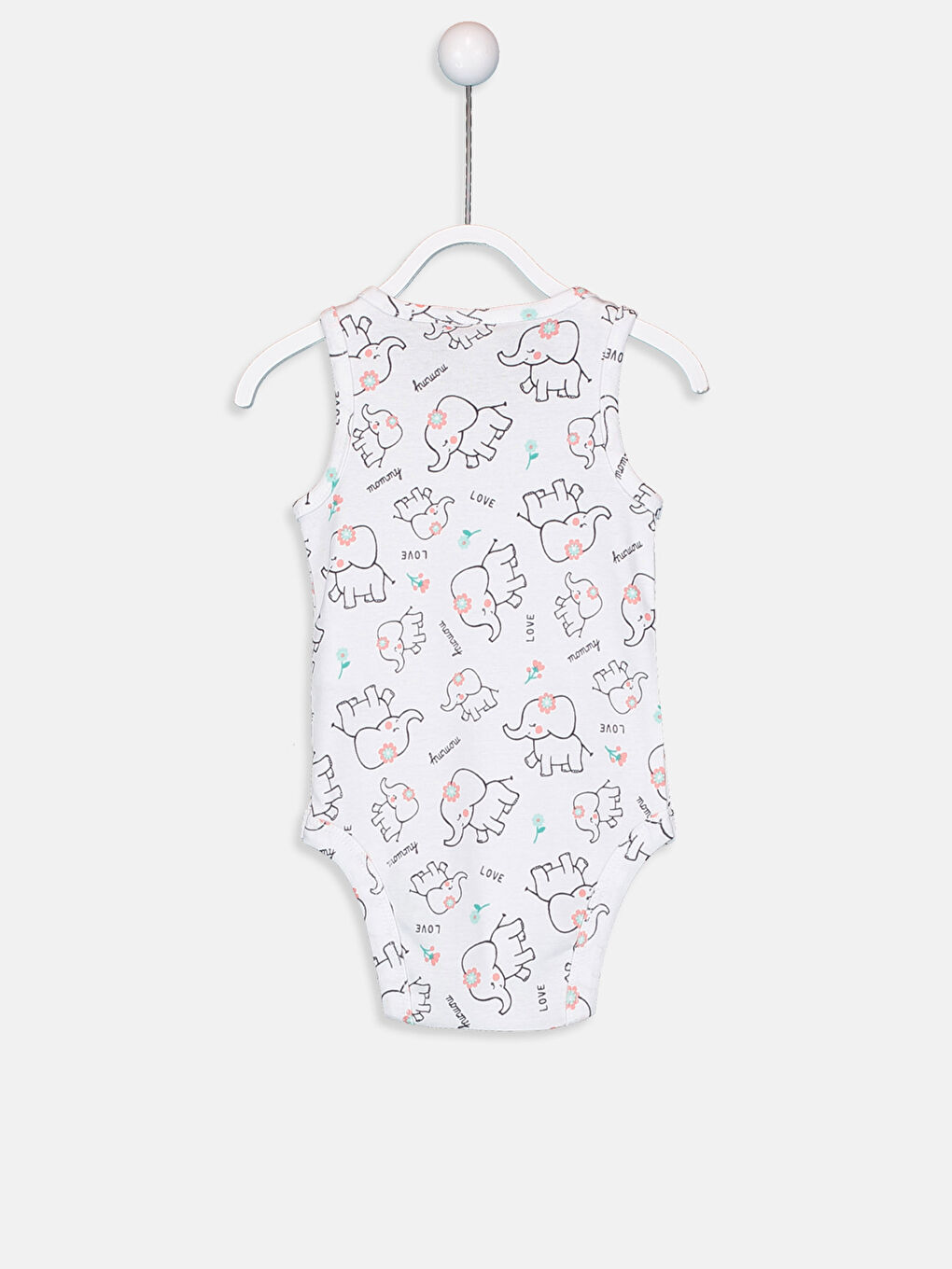 Beyaz Kız Bebek Baskılı Çıtçıtlı Body-1
