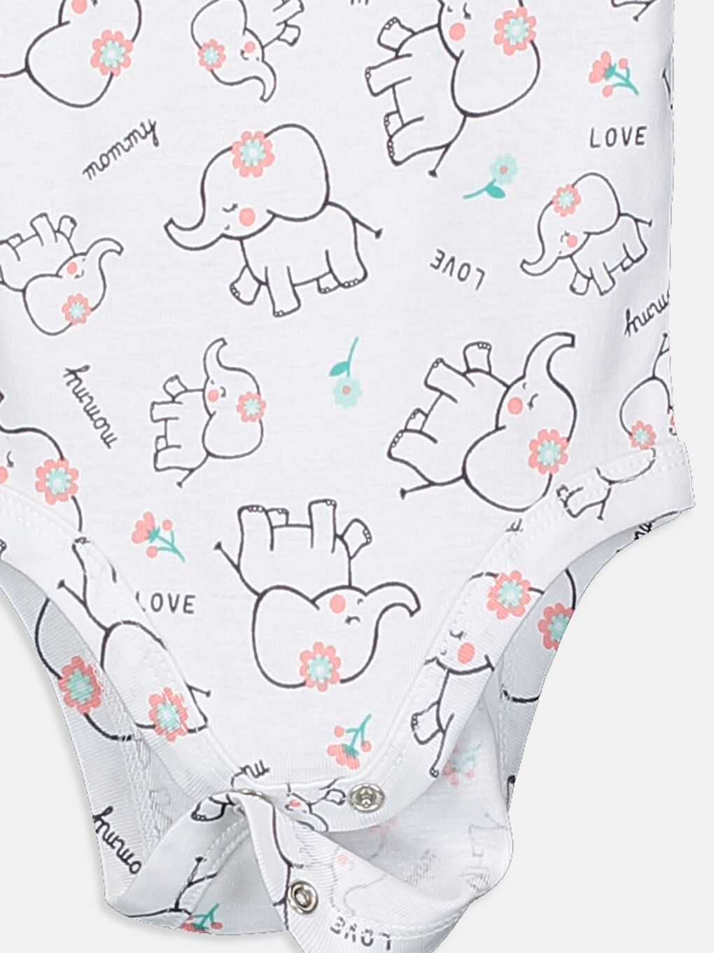 Beyaz Kız Bebek Baskılı Çıtçıtlı Body-2